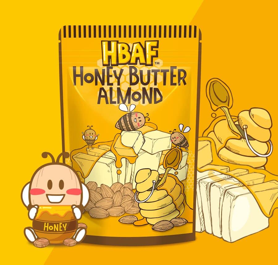 HBAF Korean Seasoned Honey Butter Almonds (120g)