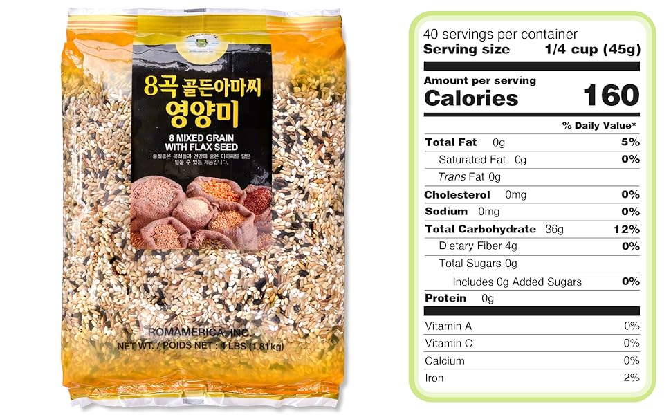 8 MIXED GRAIN/W FLAX SEED 8곡아마씨영양미