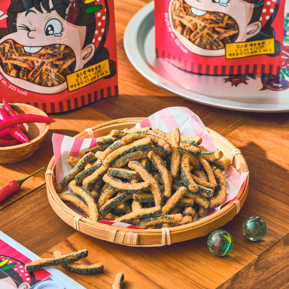 MANJUN Kimskkang Seaweed (Nori) Snack Hot&Spicy Favor (김스깡 매운불맛) 1.76oz (50g)