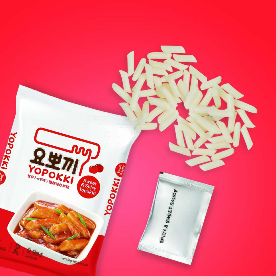 Yopokki Instant Tteokbokki Sweet & Mile Spicy - 2Packs