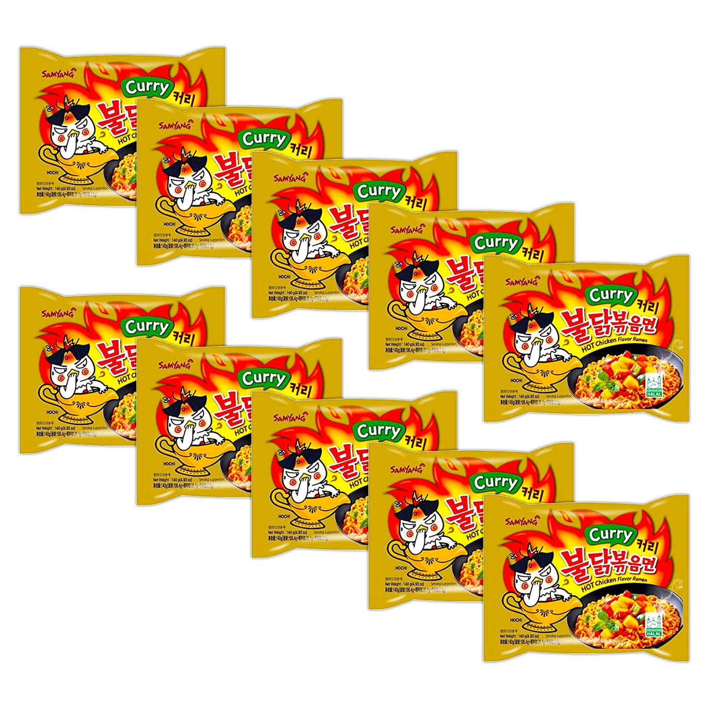 Samyang Buldak Jjajang Korean Spicy Hot Chicken Stir-Fried Noodles 4.94oz (Pack of 5)
